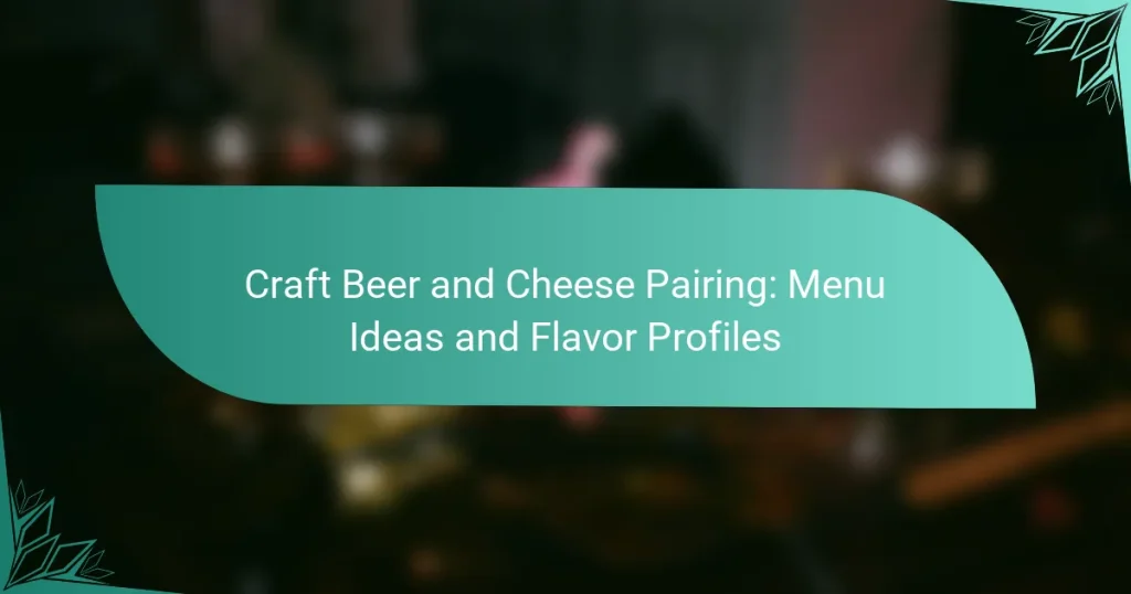 Craft Beer and Cheese Pairing: Menu Ideas and Flavor Profiles