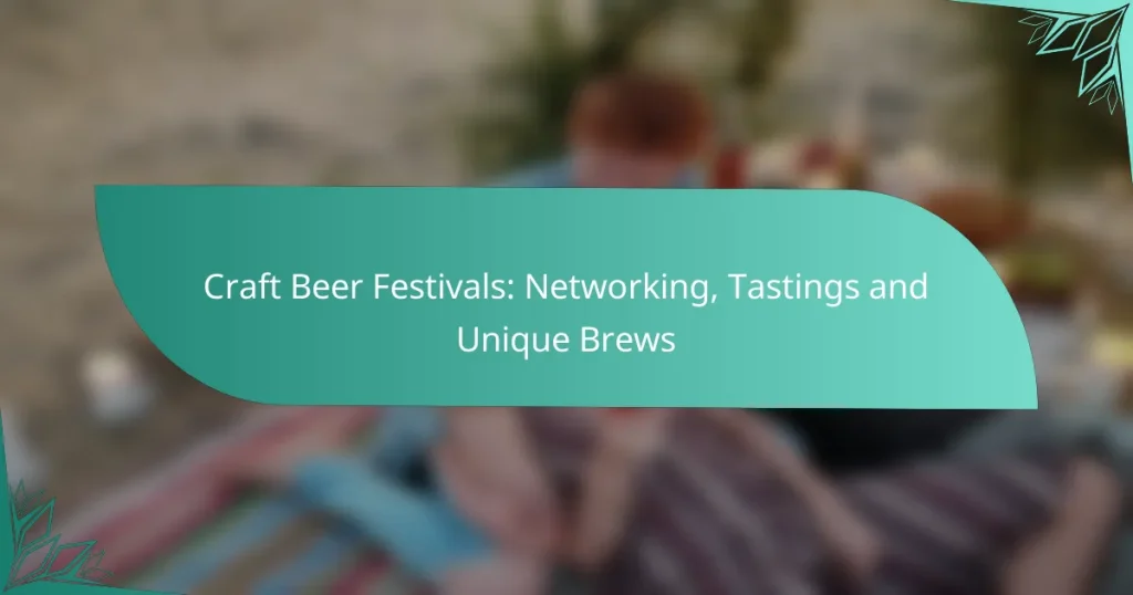 Craft Beer Festivals: Networking, Tastings and Unique Brews
