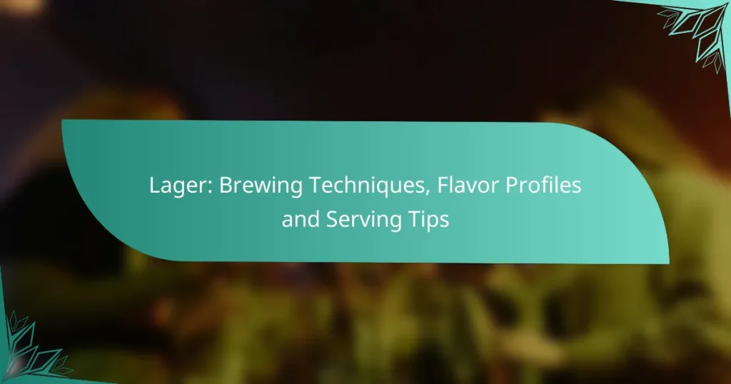 Lager: Brewing Techniques, Flavor Profiles and Serving Tips