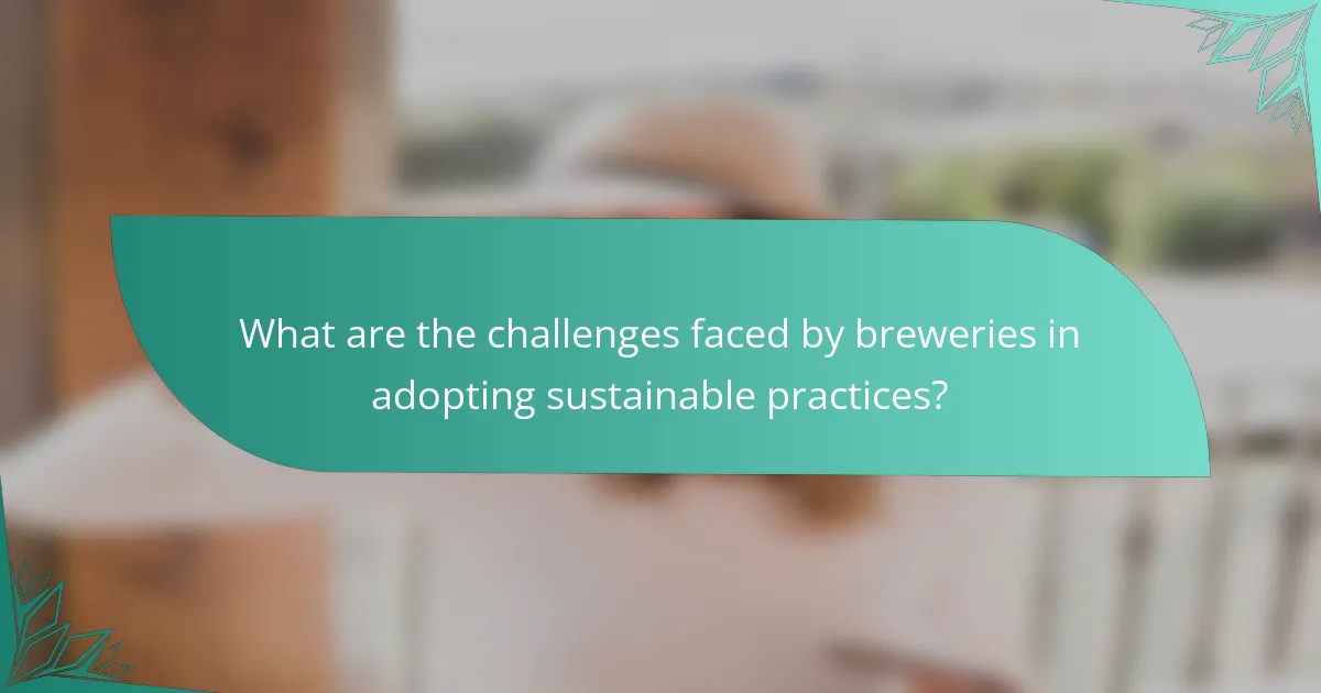 What are the challenges faced by breweries in adopting sustainable practices?