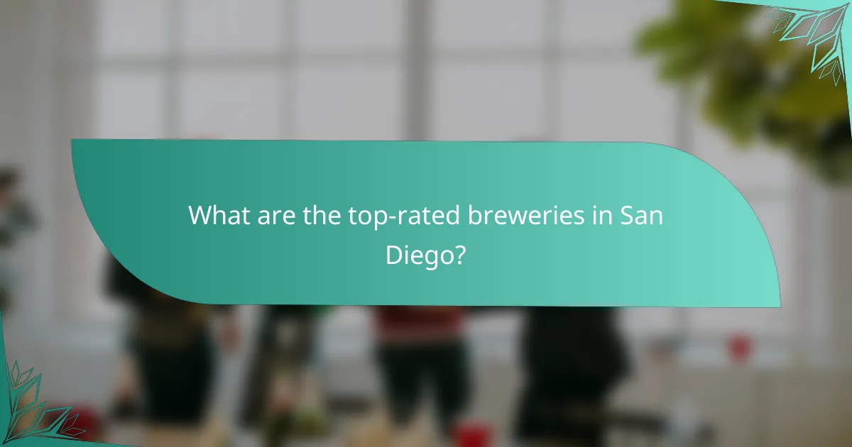 What are the top-rated breweries in San Diego?