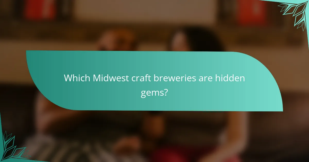 Which Midwest craft breweries are hidden gems?